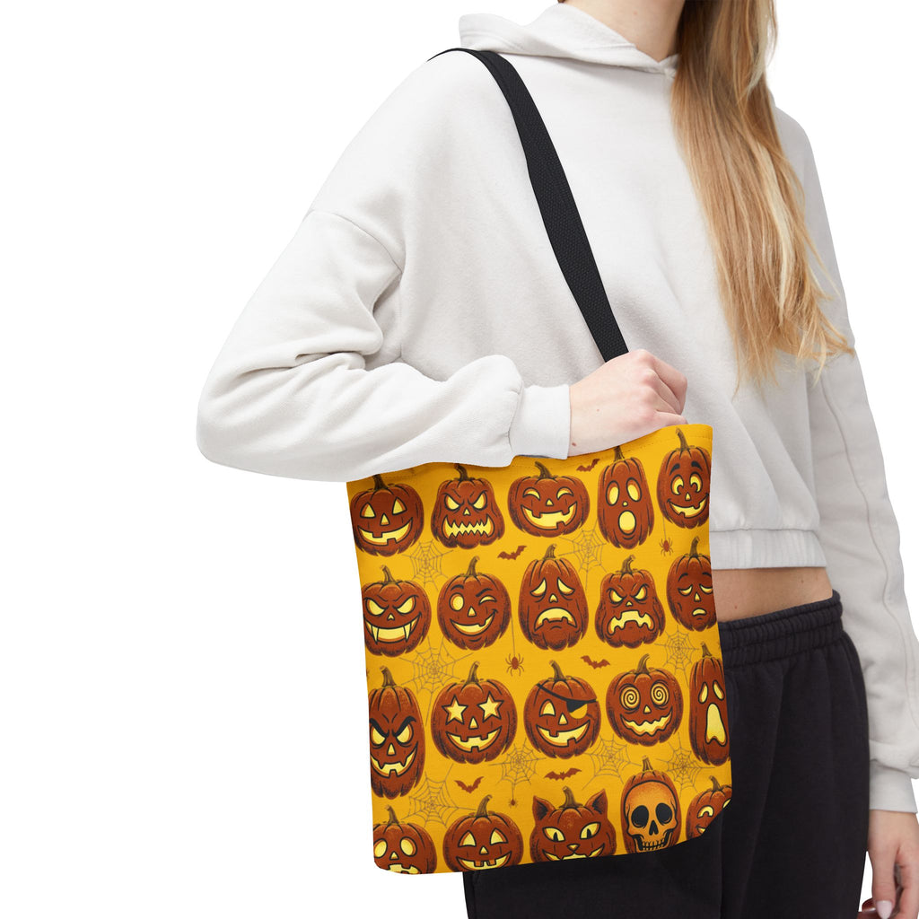 Vintage Halloween Jack-O'-Lantern Pumpkin Tote Bag
