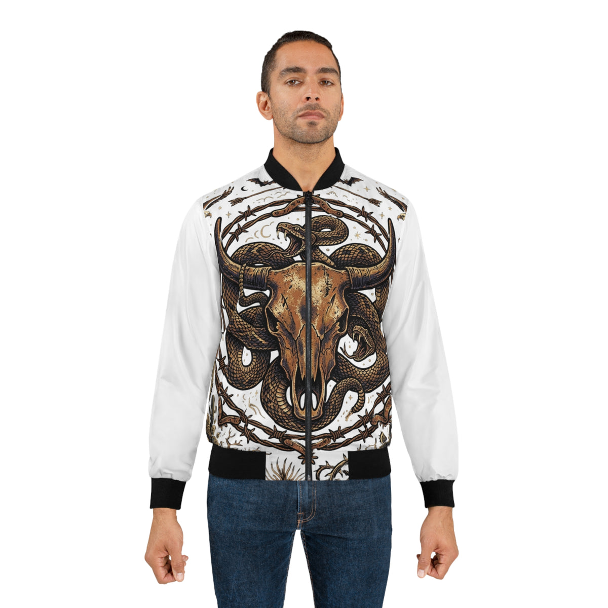 Skull & Serpent Bomber Jacket