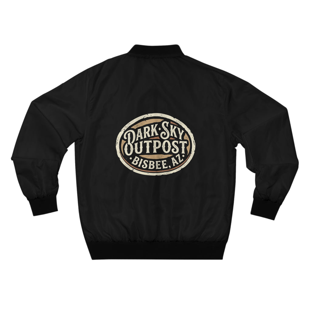 Western Skull & Serpent Bomber Jacket — Dark Sky Outpost Bisbee Graphic