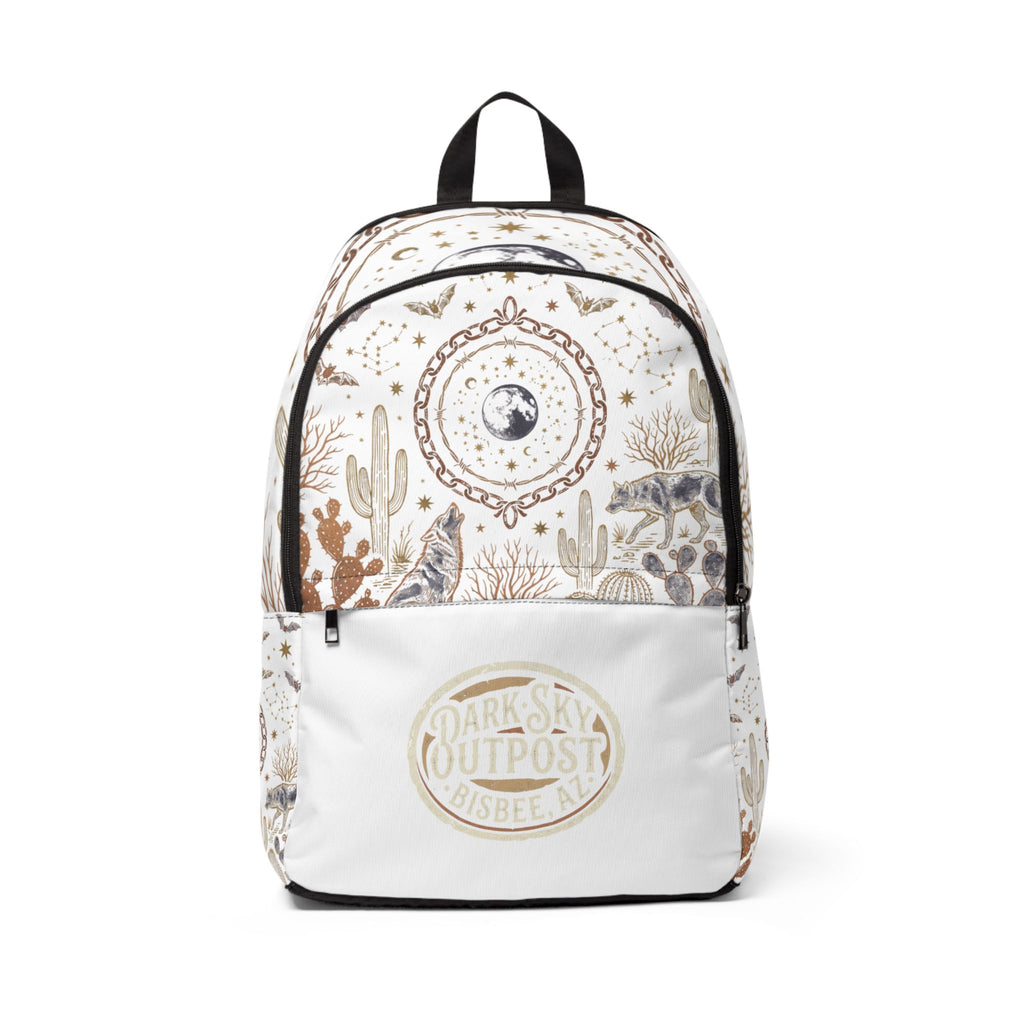 Boho Desert Moon Backpack — Celestial Cactus Print Travel Bag