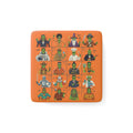 Cute Frankenstein Character Grid Porcelain Magnet — Halloween Refrigerator Magnet