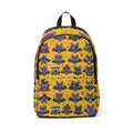 Cute Halloween Bat Pattern Backpack — Yellow Cartoon Bat School Bag