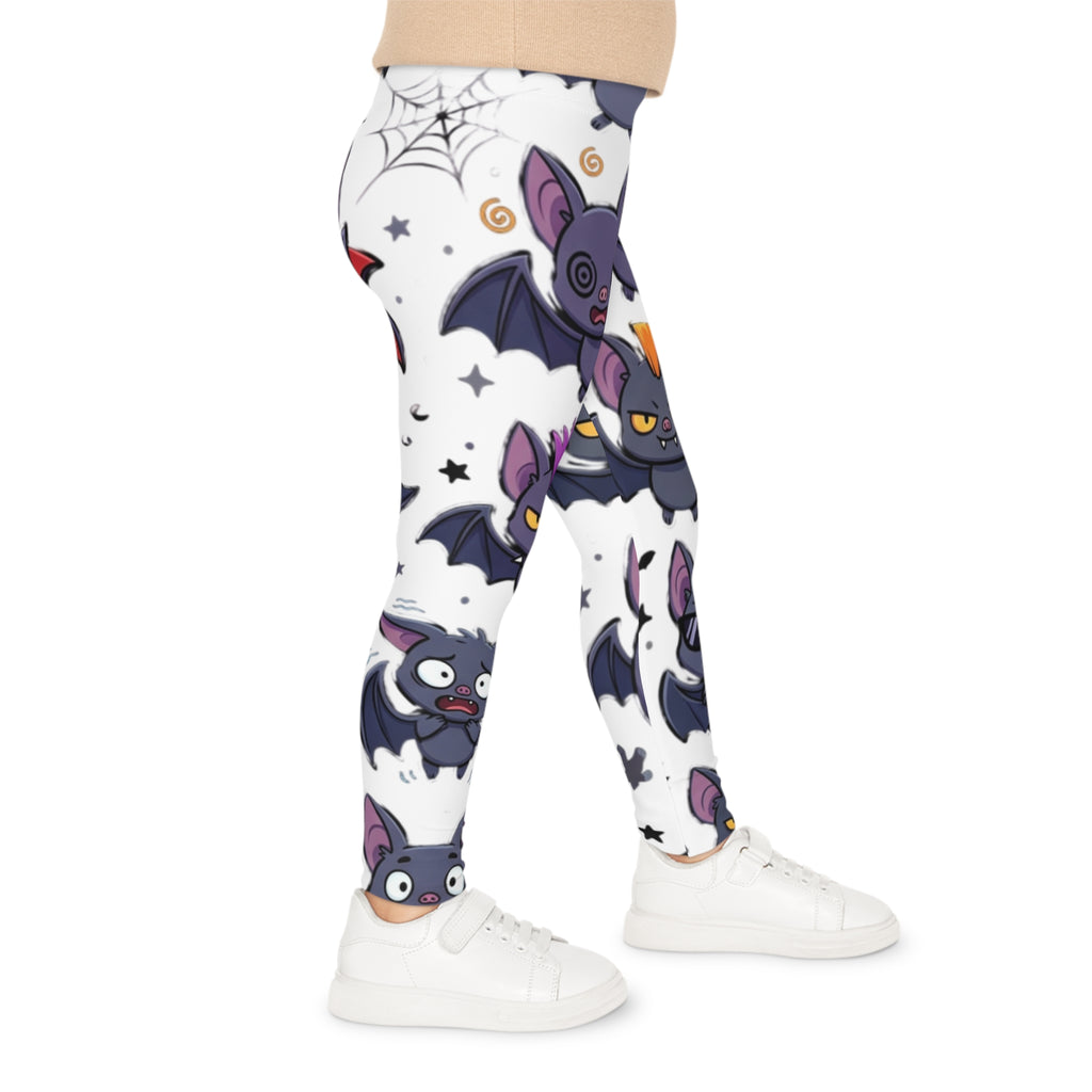 Kids Bat Pattern Leggings — Cute Halloween Bat Print All-Over-Print Leggings for Children