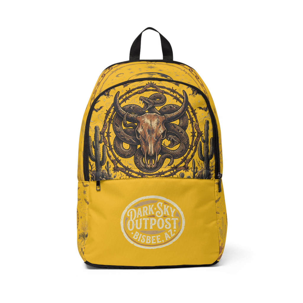 Dark Sky Outpost Yellow Skull Backpack