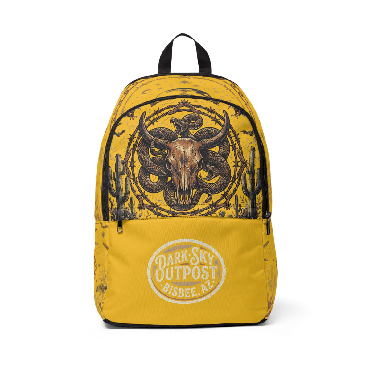 Dark Sky Outpost Yellow Skull Backpack