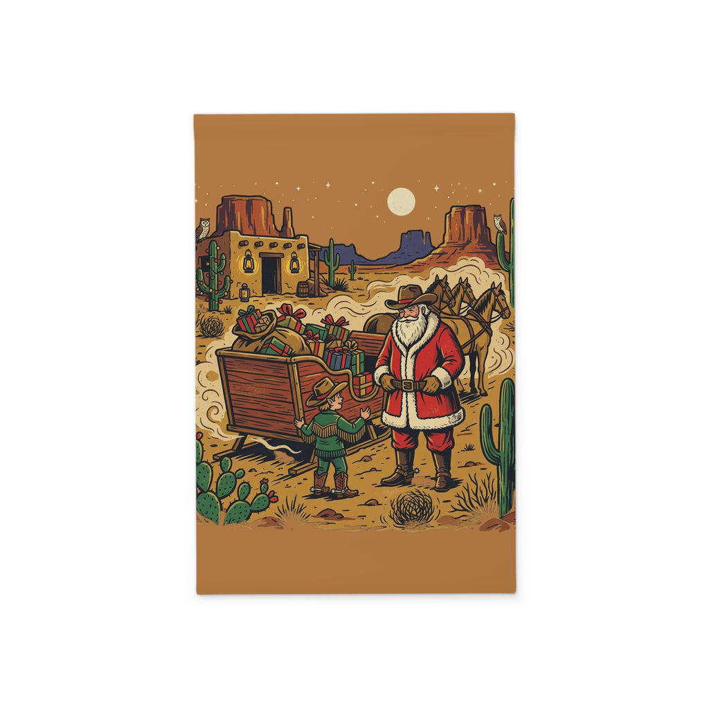 Southwest Santa Christmas Garden Banner