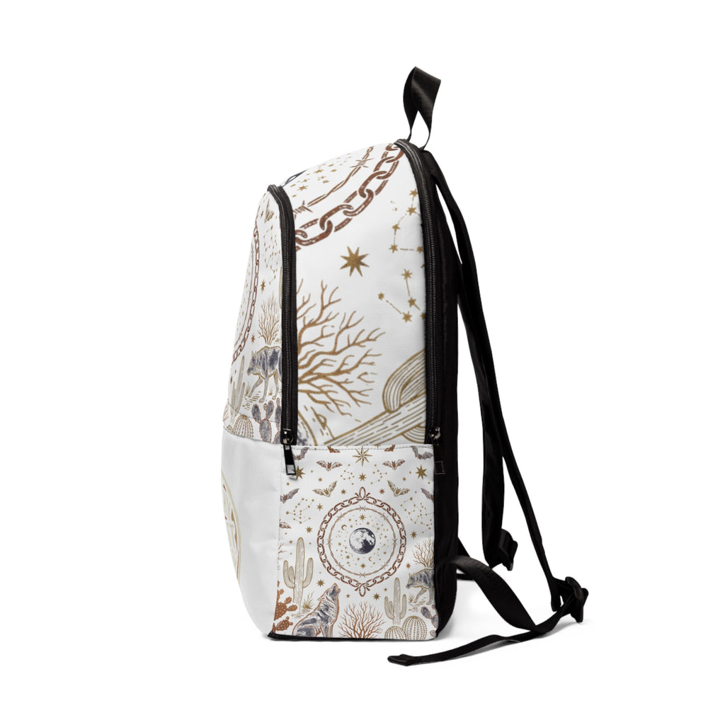 Boho Desert Moon Backpack — Celestial Cactus Print Travel Bag