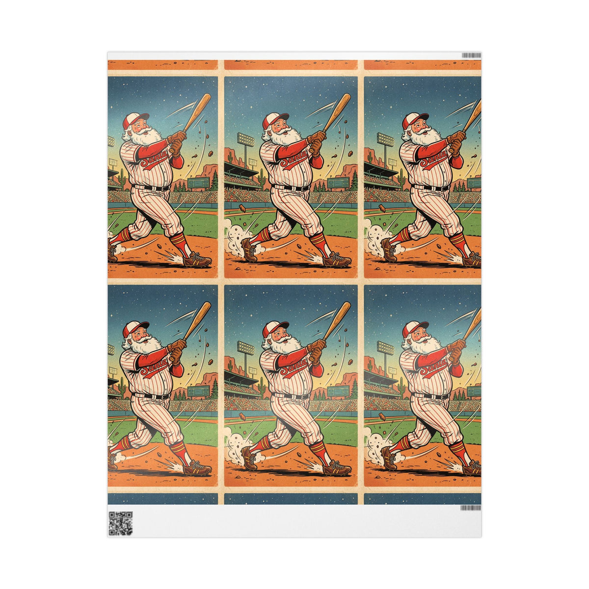 Baseball Batter Wrapping Paper - Dark Sky Outpost