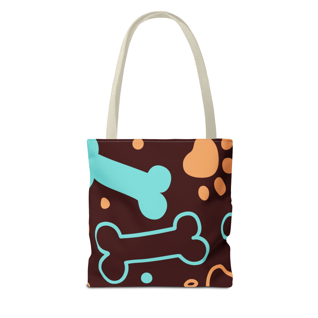 Beagle Paw Print Tote — Colorful Dog Bone Pattern AOP Tote Bag - Dark Sky Outpost