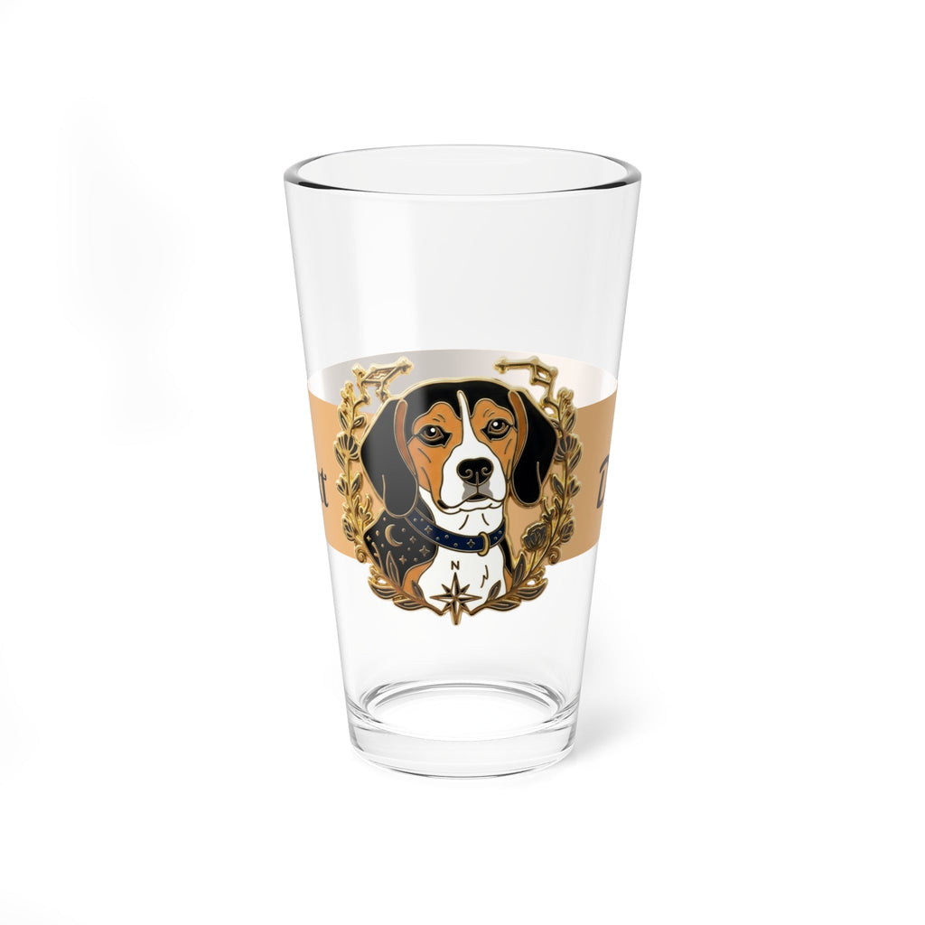 Beagle Portrait 16oz Mixing Glass — Personalized Bar Pint Glass - Dark Sky Outpost