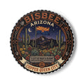 Bisbee Arizona Ceramic Coaster – Copper Queen City Nightscape Souvenir - Dark Sky Outpost