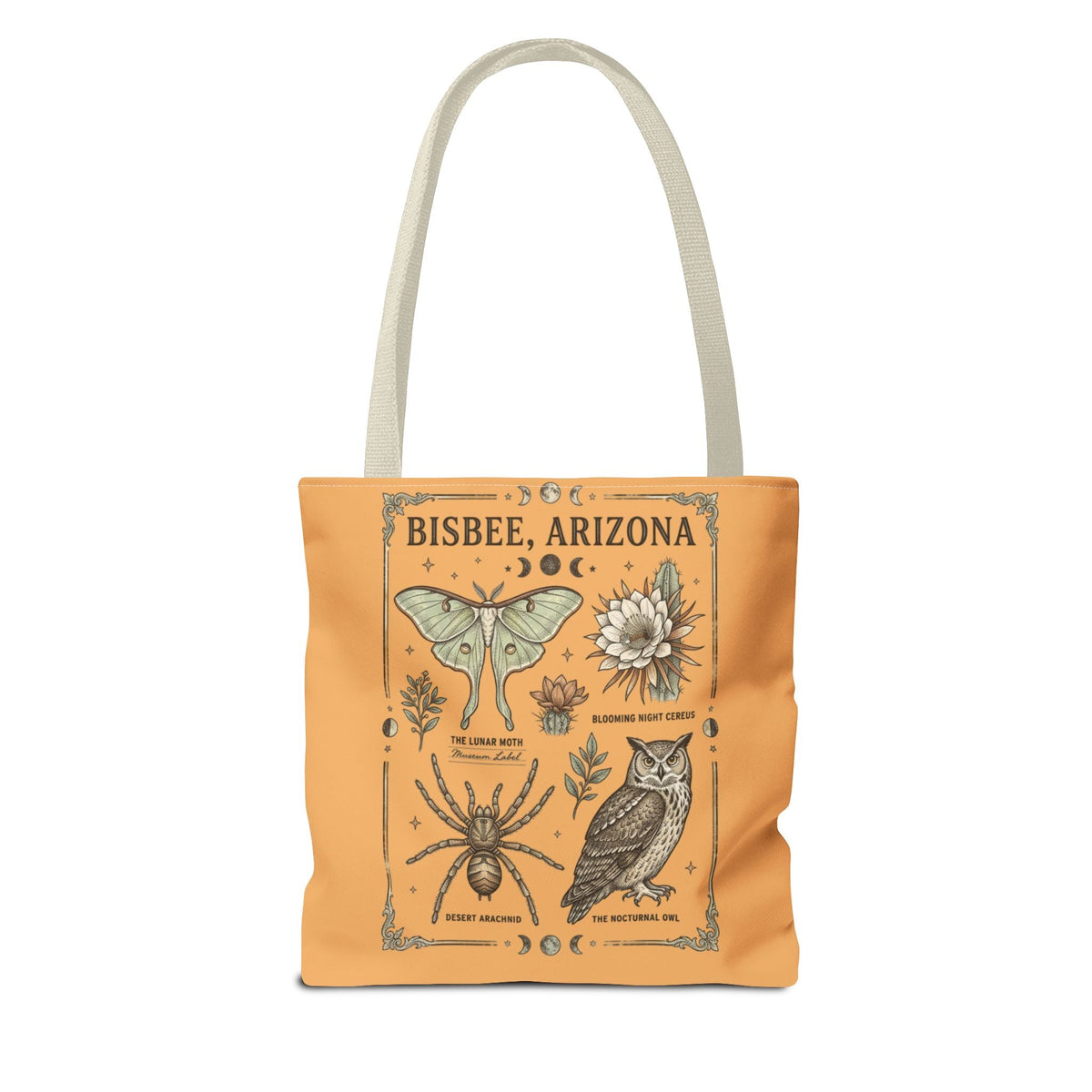 Bisbee Arizona Desert Nature Vintage Tote Bag - Dark Sky Outpost