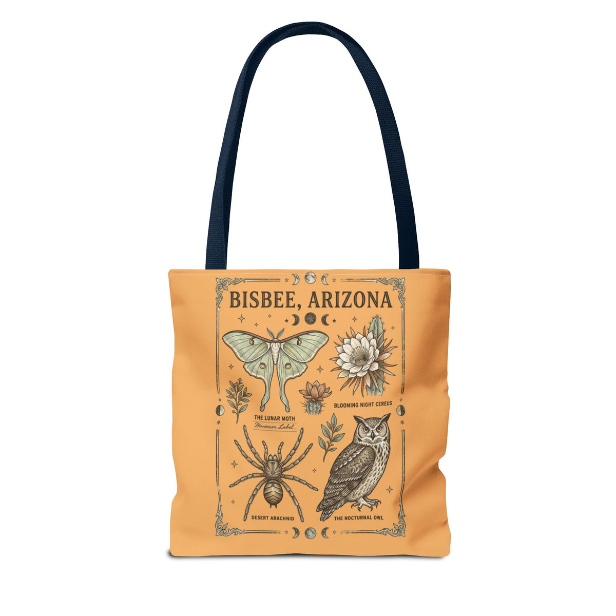 Bisbee Arizona Desert Nature Vintage Tote Bag - Dark Sky Outpost
