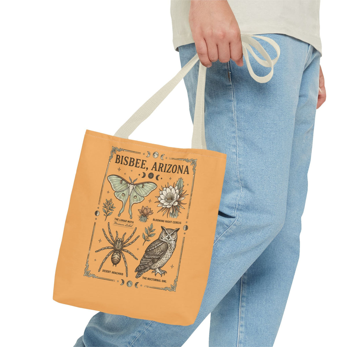 Bisbee Arizona Desert Nature Vintage Tote Bag - Dark Sky Outpost