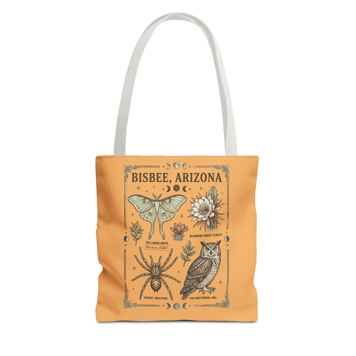 Bisbee Arizona Desert Nature Vintage Tote Bag - Dark Sky Outpost