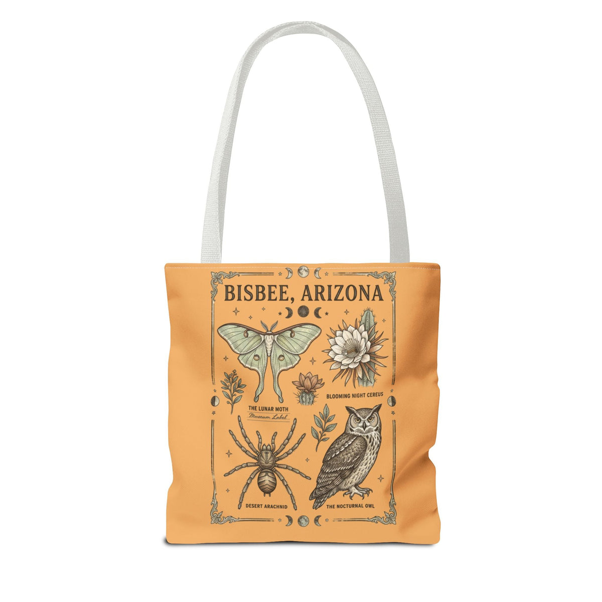 Bisbee Arizona Desert Nature Vintage Tote Bag - Dark Sky Outpost
