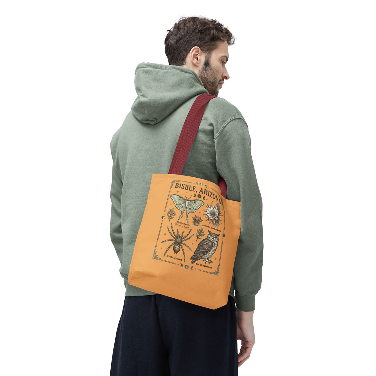 Bisbee Arizona Desert Nature Vintage Tote Bag - Dark Sky Outpost