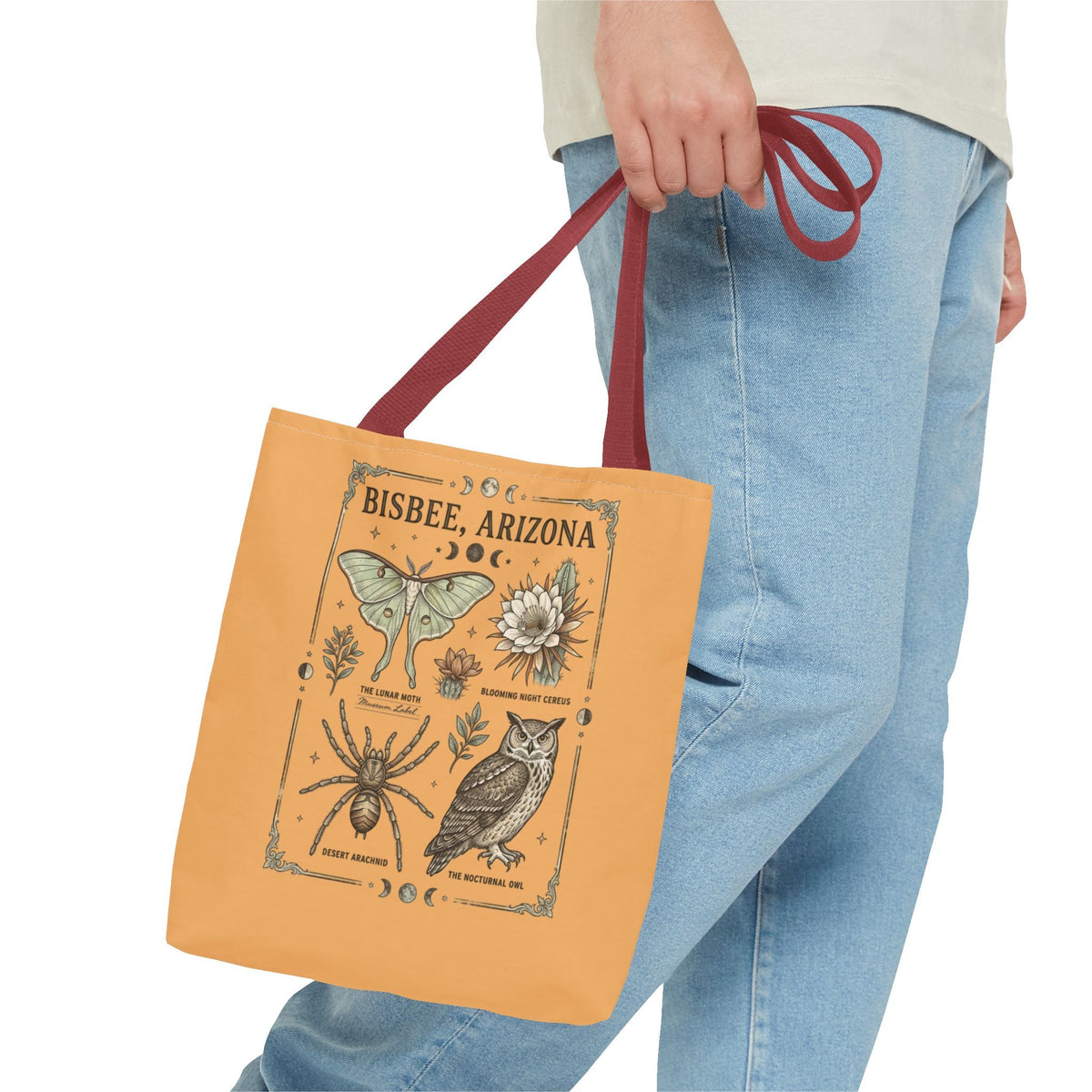 Bisbee Arizona Desert Nature Vintage Tote Bag - Dark Sky Outpost