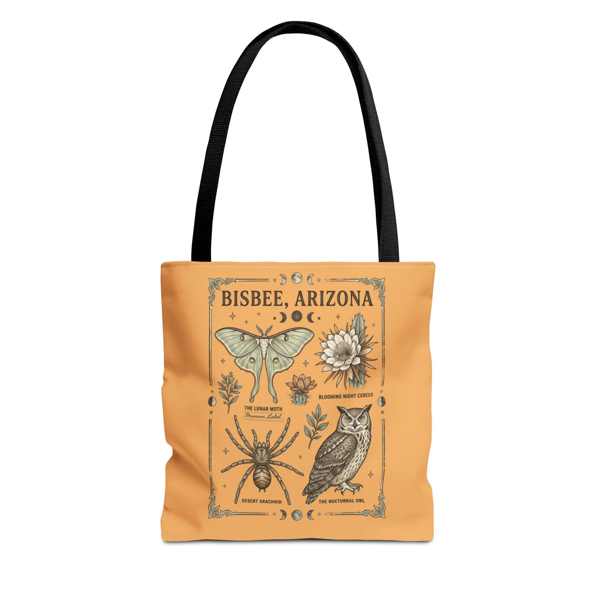 Bisbee Arizona Desert Nature Vintage Tote Bag - Dark Sky Outpost