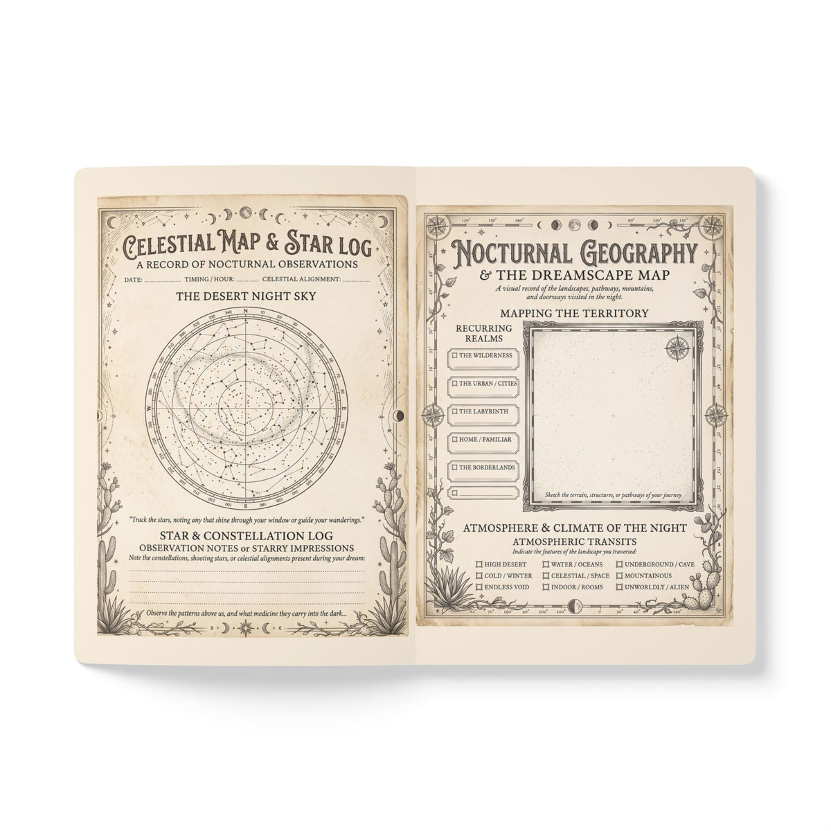 Butterfly Desert Journal — Illustrated Softcover Dream Notebook - Dark Sky Outpost