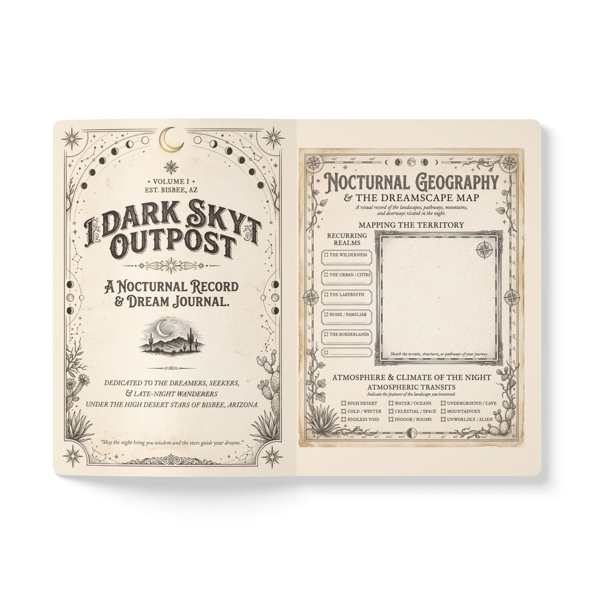 Butterfly Desert Journal — Illustrated Softcover Dream Notebook - Dark Sky Outpost