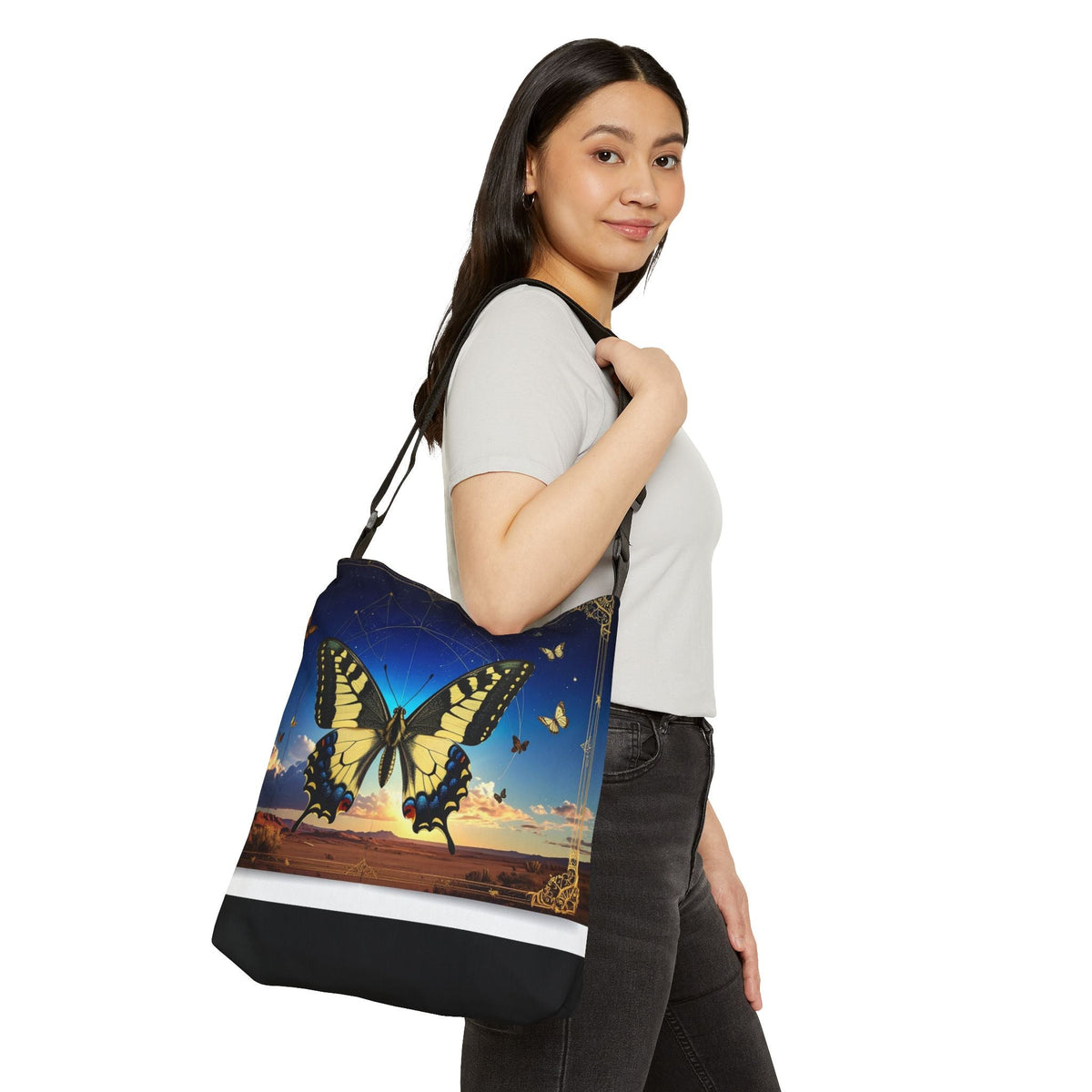 Butterfly Sunset Tote Bag - Dark Sky Outpost