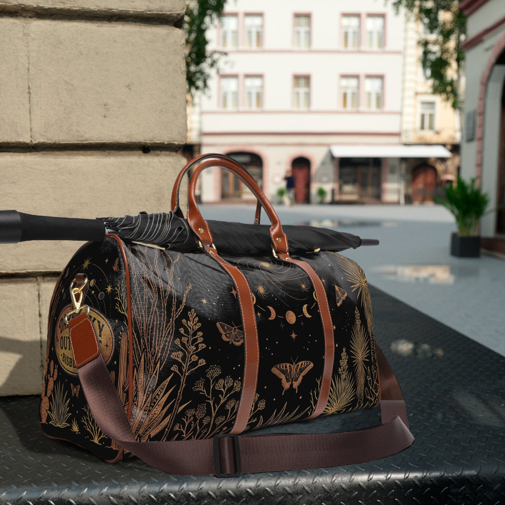 Celestial Botanical Waterproof Travel Bag - Dark Sky Outpost