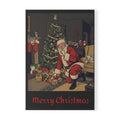 Christmas Santa Notebook — A5 Softcover Holiday Journal with Vintage Santa and Ornaments - Dark Sky Outpost