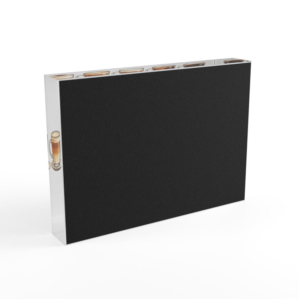 Coffee Flight Photo Block – Illustrated Espresso to Latte Art Display - Dark Sky Outpost