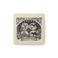 Cryptids of the Southwest Porcelain Magnet — Square Desert Folklore Design - Dark Sky Outpost
