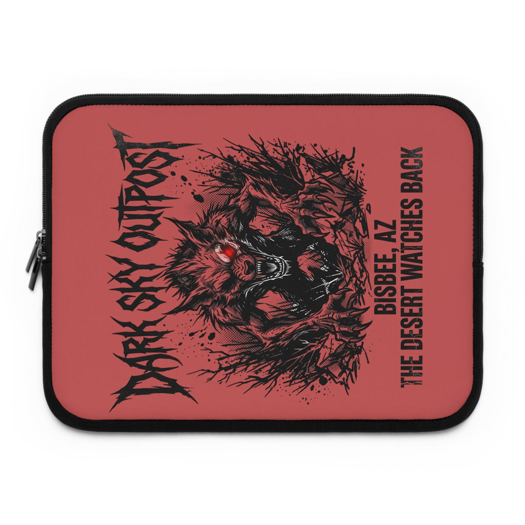 Dark Sky Outpost Wolf Laptop Sleeve — 'Bisbee, AZ: The Desert Watches Back' - Dark Sky Outpost