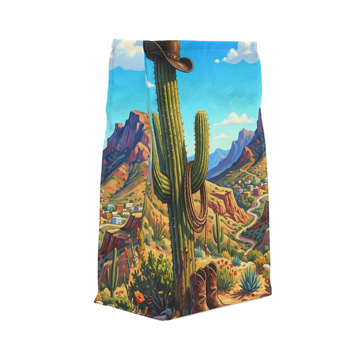 Desert Cactus Landscape Lunch Bag - Dark Sky Outpost