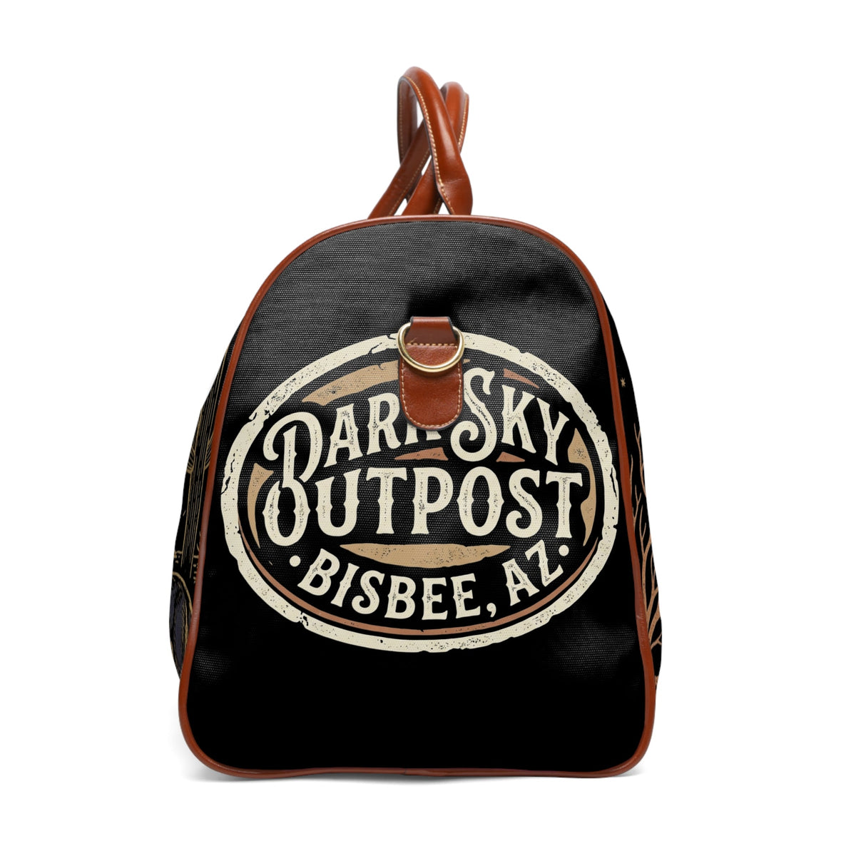 Desert Moon Travel Bag — Waterproof Duffel with Night Sky Coyote Design - Dark Sky Outpost