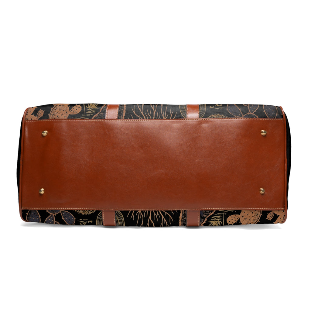 Desert Moon Travel Bag — Waterproof Duffel with Night Sky Coyote Design - Dark Sky Outpost