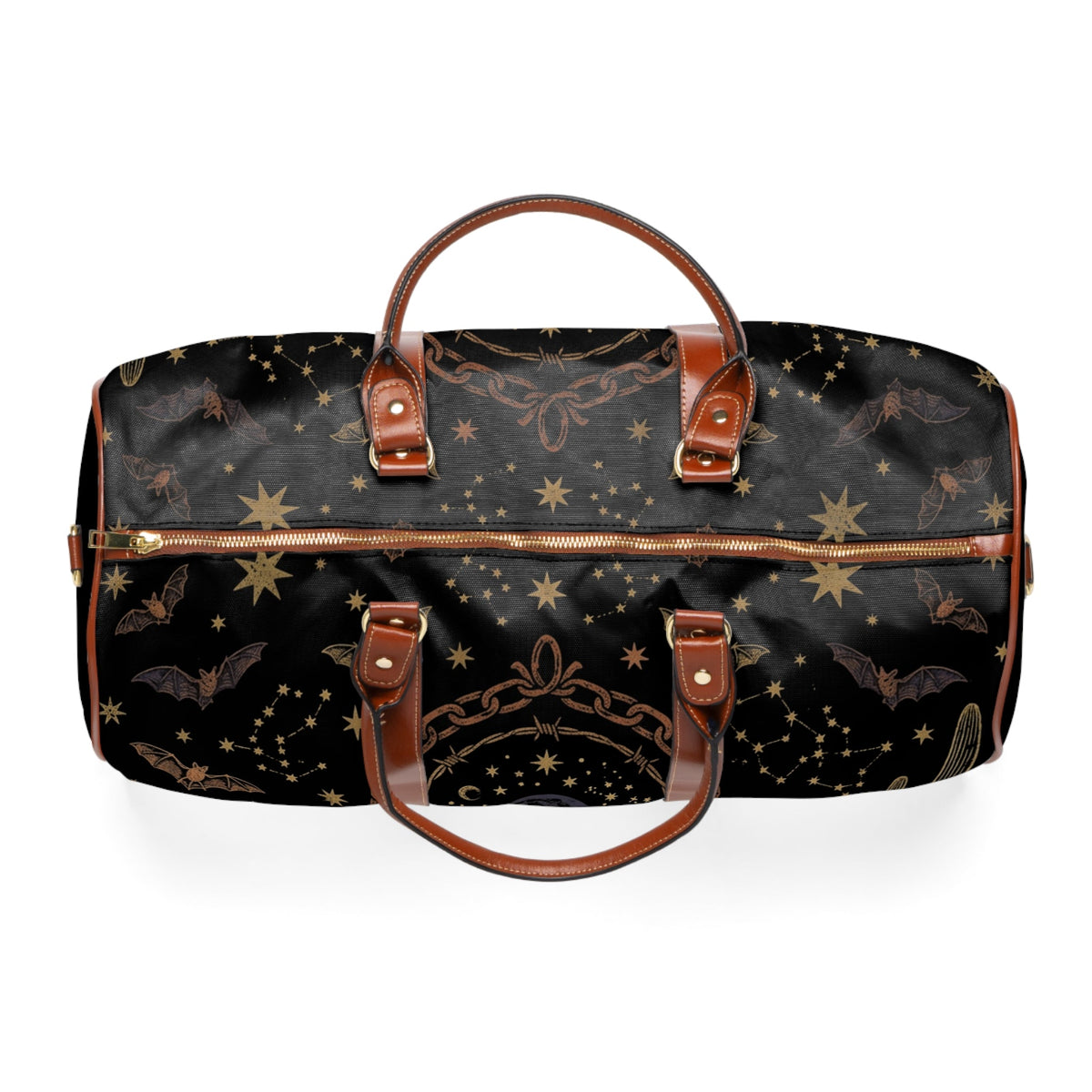 Desert Moon Travel Bag — Waterproof Duffel with Night Sky Coyote Design - Dark Sky Outpost