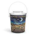 Desert Night Ice Bucket with Tongs — Starry Crescent Moon Bar Cooler - Dark Sky Outpost