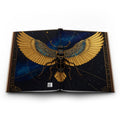 Egyptian Scarab Hardcover Journal — Gold Winged Beetle Notebook for Mythic Sketches & Daily Writing - Dark Sky Outpost