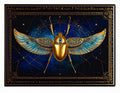 Egyptian Scarab Journal — Gold Winged Beetle Hardback Notebook - Dark Sky Outpost