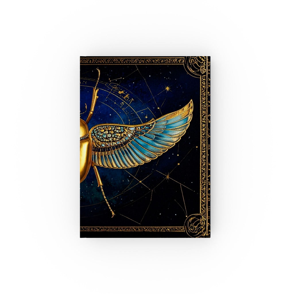 Egyptian Scarab Journal — Gold Winged Beetle Hardback Notebook - Dark Sky Outpost