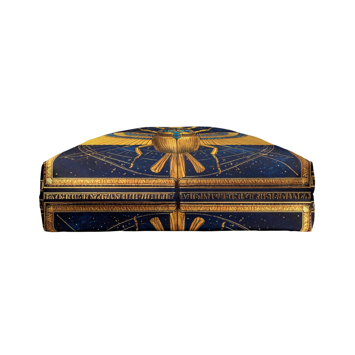 Egyptian Scarab Weekender Tote — Gold Winged Scarab Travel Bag - Dark Sky Outpost