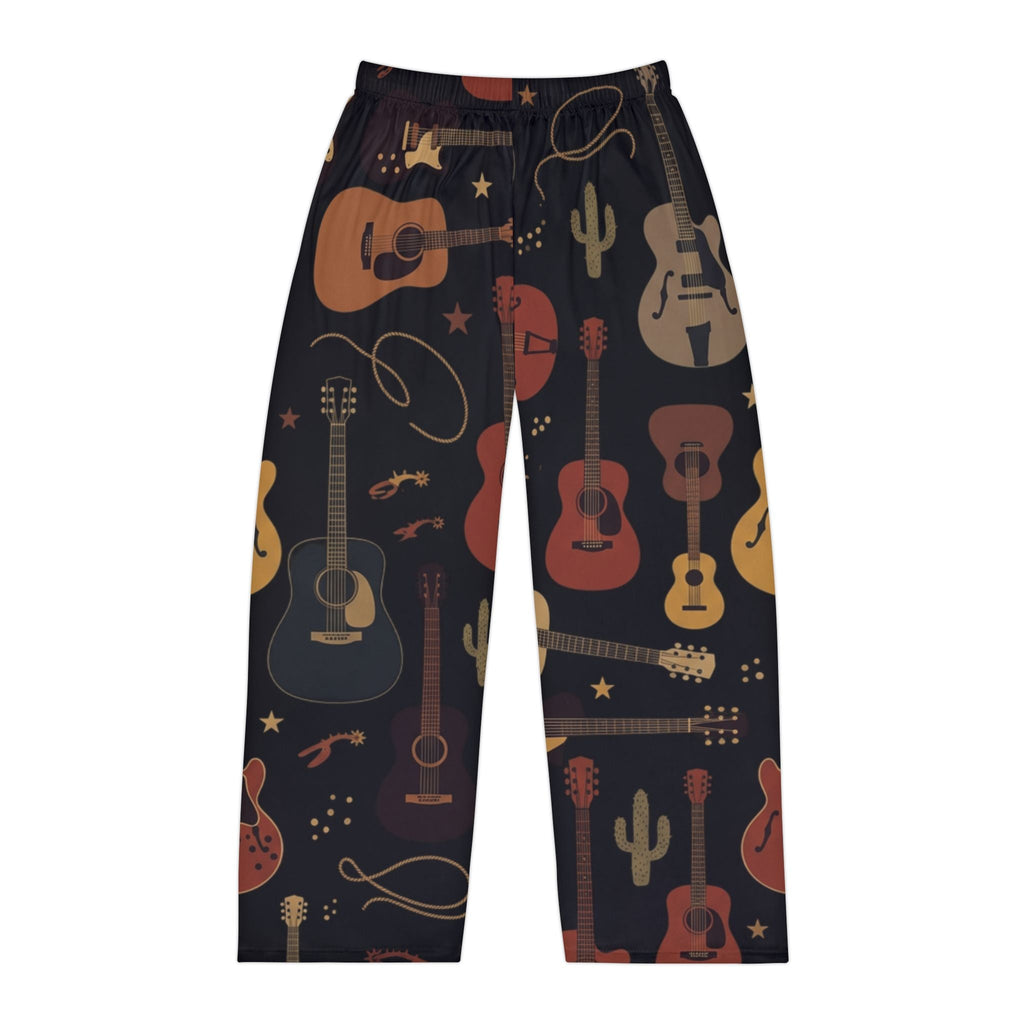 Guitar Pattern Men's Pajama Pants – Cozy Music Lover Lounge Pants - Dark Sky Outpost