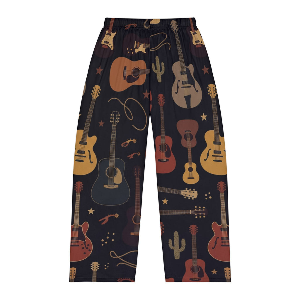 Guitar Pattern Men's Pajama Pants – Cozy Music Lover Lounge Pants - Dark Sky Outpost