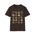 Halloween Monster Mugshot T-Shirt — Cute Retro Costume Characters Grid Tee - Dark Sky Outpost