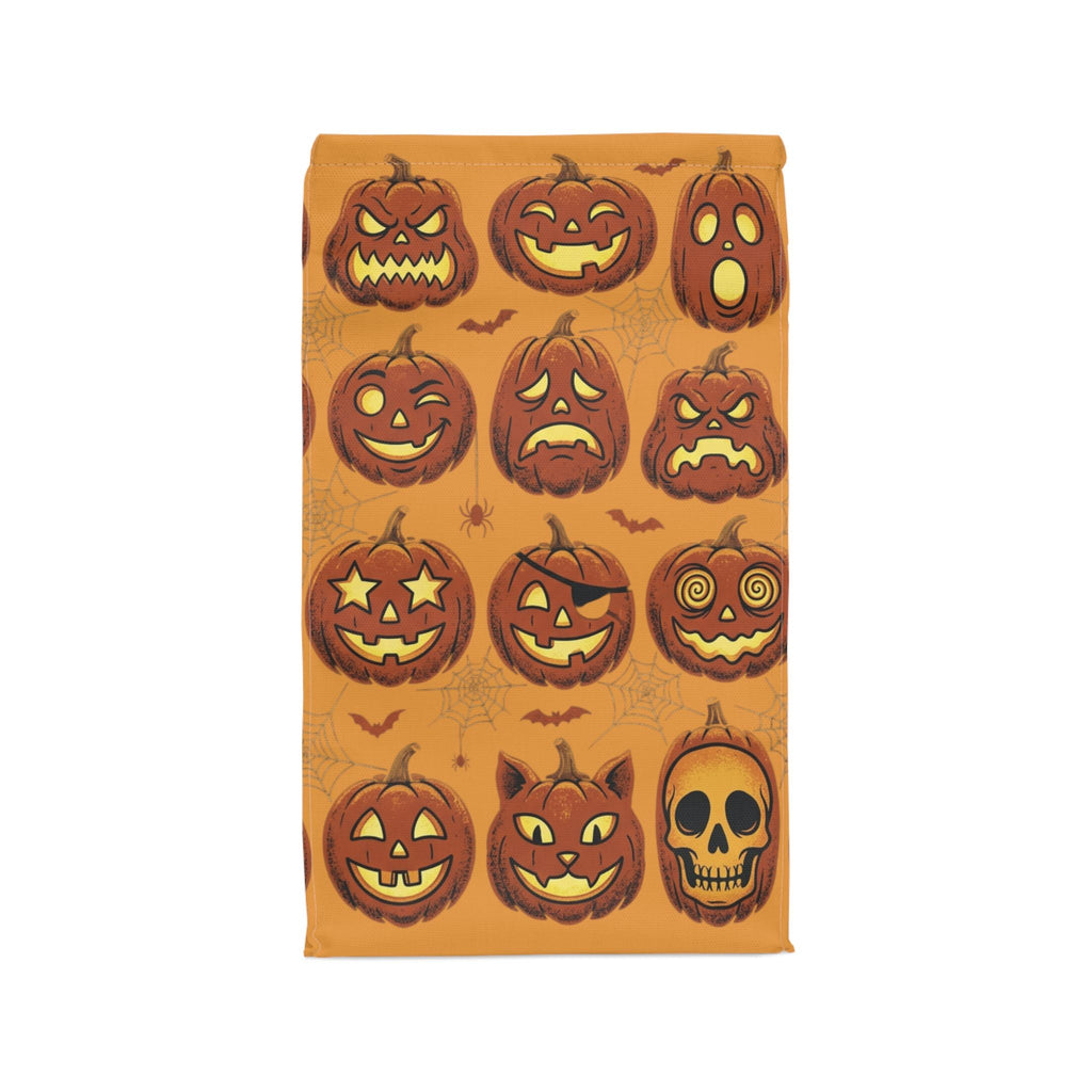Halloween Pumpkin Lunch Bag — Spooky Jack-O'-Lantern Insulated Tote - Dark Sky Outpost