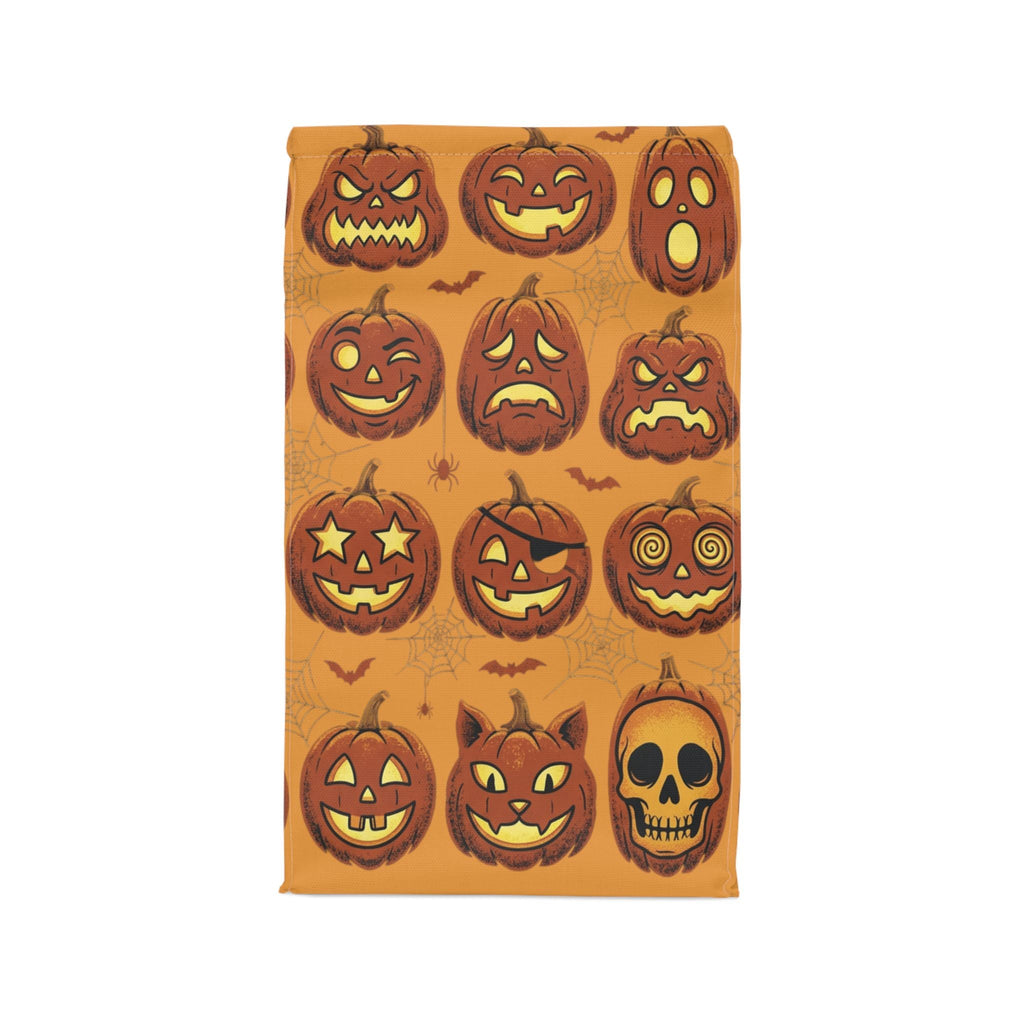 Halloween Pumpkin Lunch Bag — Spooky Jack-O'-Lantern Insulated Tote - Dark Sky Outpost