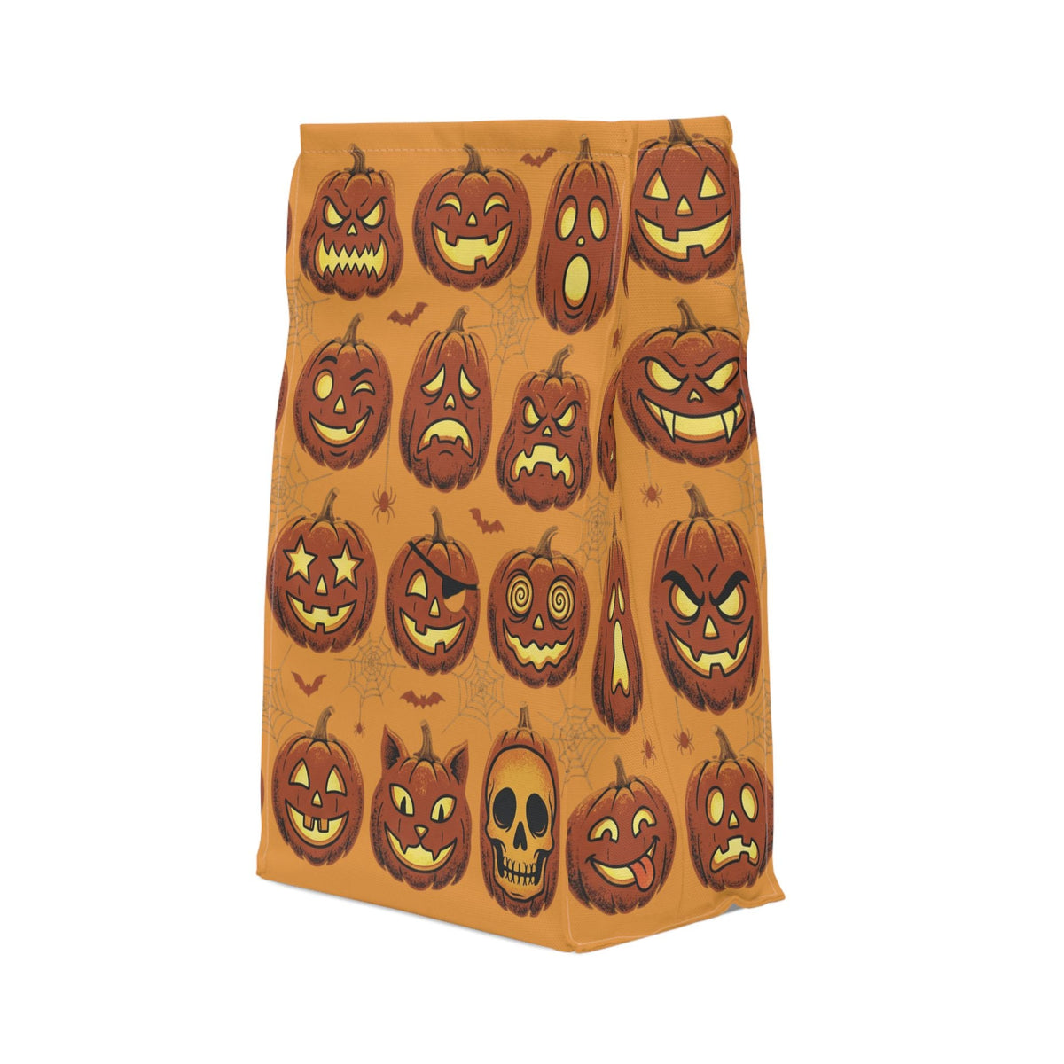Halloween Pumpkin Lunch Bag — Spooky Jack-O'-Lantern Insulated Tote - Dark Sky Outpost