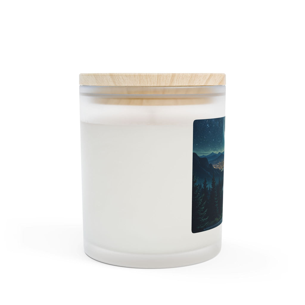 Moonlit Mountain Road Candle — Frosted Glass 11oz - Dark Sky Outpost