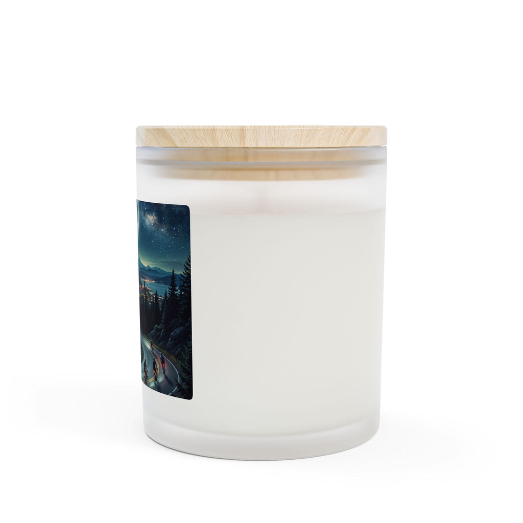 Moonlit Mountain Road Candle — Frosted Glass 11oz - Dark Sky Outpost