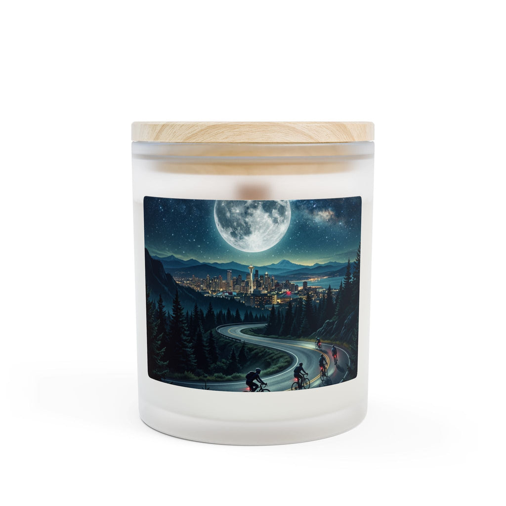 Moonlit Mountain Road Candle — Frosted Glass 11oz - Dark Sky Outpost