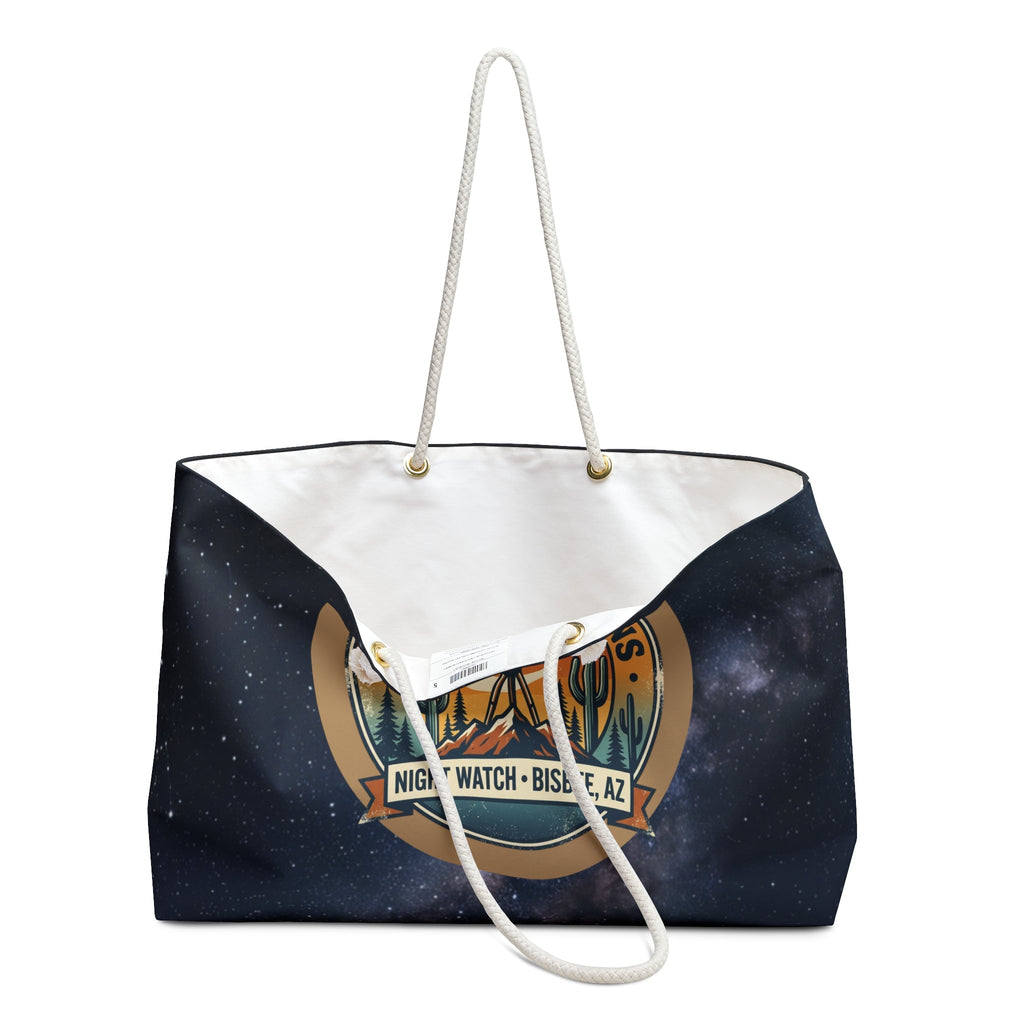 Mule Mountains Night Watch Weekender Bag — Bisbee AZ Desert Stargazing Travel Tote - Dark Sky Outpost